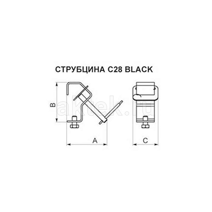 ИМЛАЙТ C28 black струбцина для трубы, нагрузка 8 кг 4