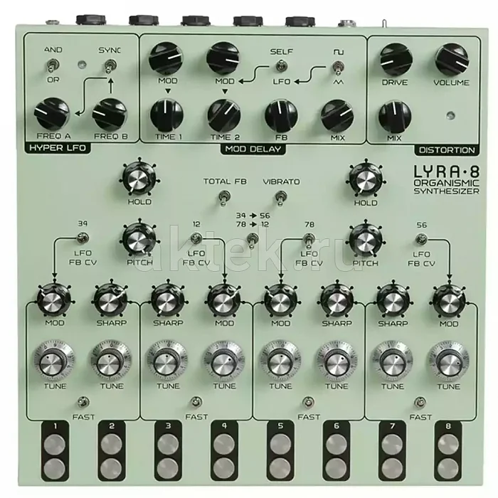 Аналоговый синтезатор SOMA Lyra-8 Synth Green