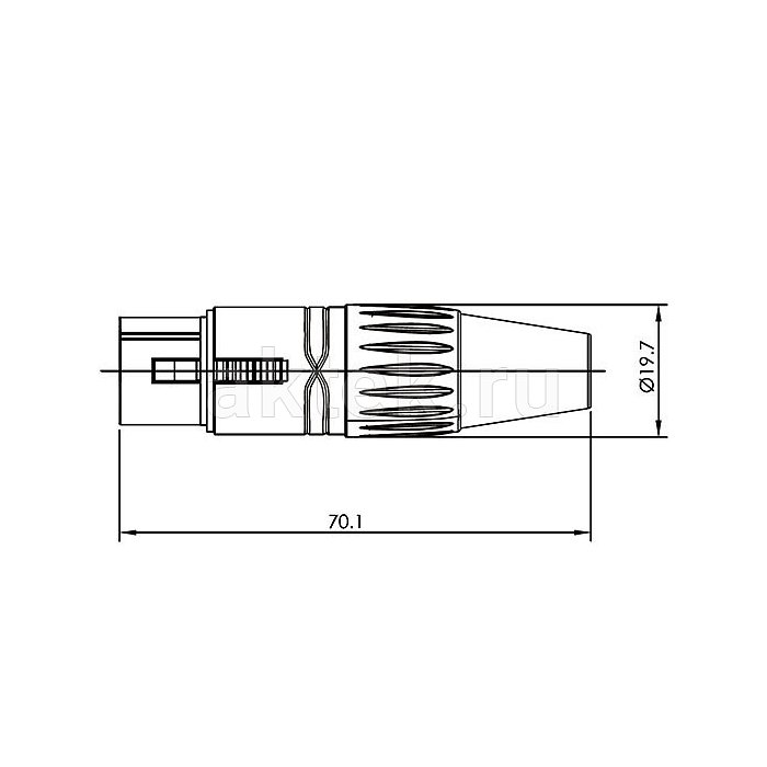 ROXTONE RX3FP-BT/50 разъём XLR, чёрный, гнездо 5