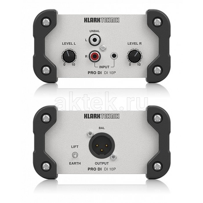KLARK TEKNIK DI 10P дибокс пассивный, стереовходы RCA и mini-Jack