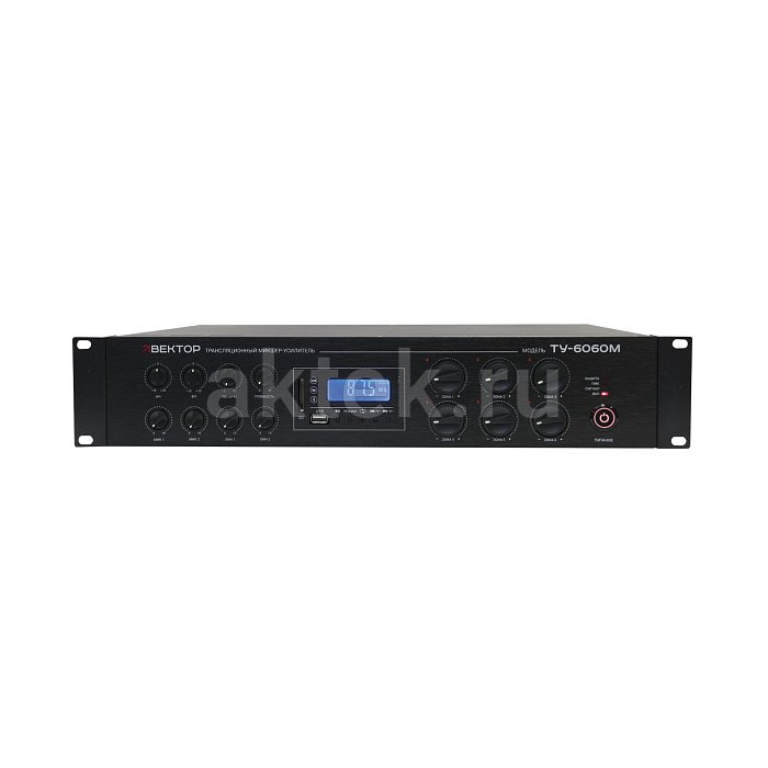ВЕКТОР ТУ-6060М (V2) трансляционный микшер-усилитель, 60 Вт, 6 зон 2