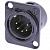 Neutrik NC5MD-L-B-1 панельный разъем XLR male черненый корпус