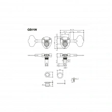 Gotoh GB-11W-C-(L4) басовые колки, схема 4L 2