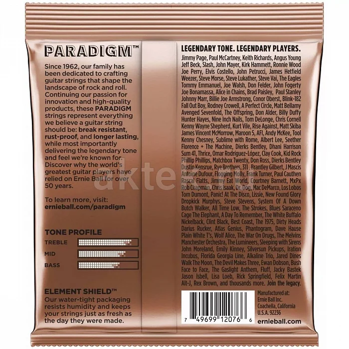 Ernie Ball 2076 комплект струн, калибр 12-54, Medium 2