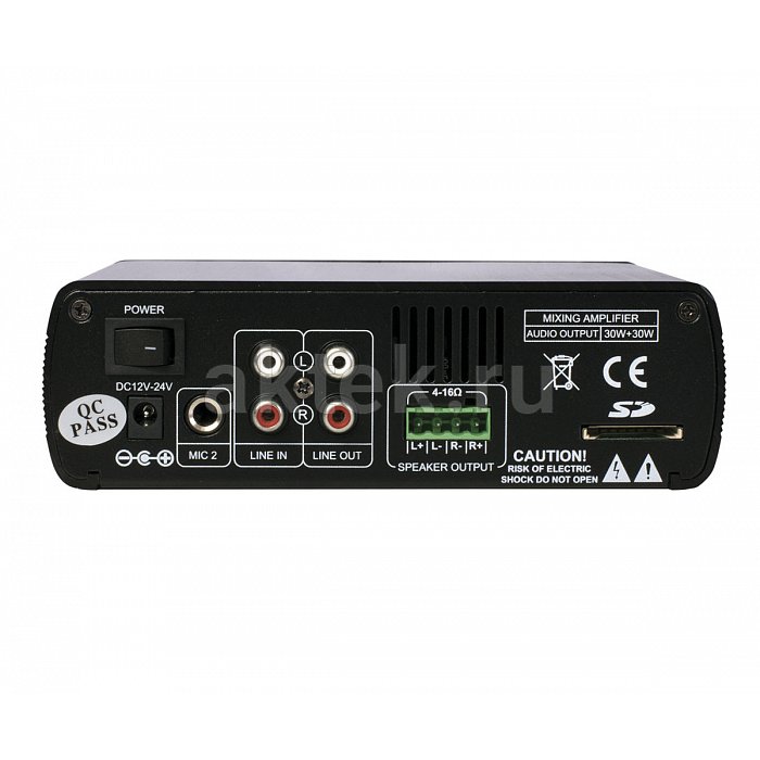 DSPPA Mini-60 трансляционный микшер-усилитель, 2×30 Вт, 2 канала 3