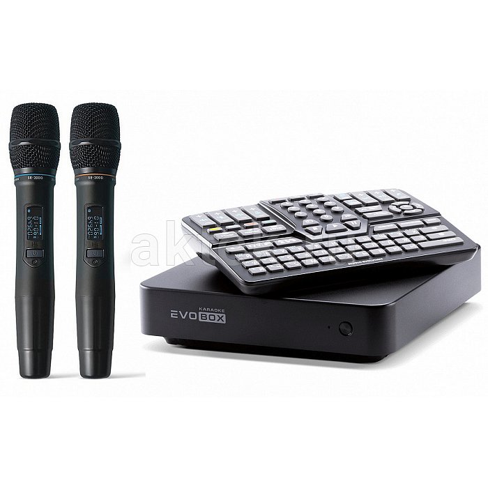 Комплект караоке EvoBase (Evobox и микрофоны) Black