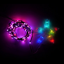 Елочная гирлянда со звездой LED Garland RGBW 10m Bluetooth