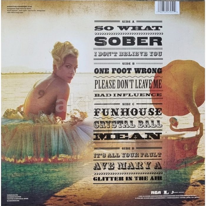 Виниловая пластинка P!NK - FUNHOUSE 180 GRAM BLACK VINYL 12" 2
