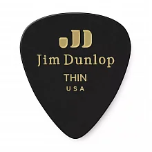 Dunlop 483P03TH Celluloid Black Thin 12Pack медиаторы, целлулоид, 12 шт