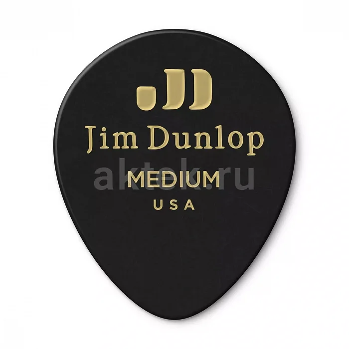 Dunlop 485003 Celluloid Black Teardrop Display набор медиаторов, целлулоид 2