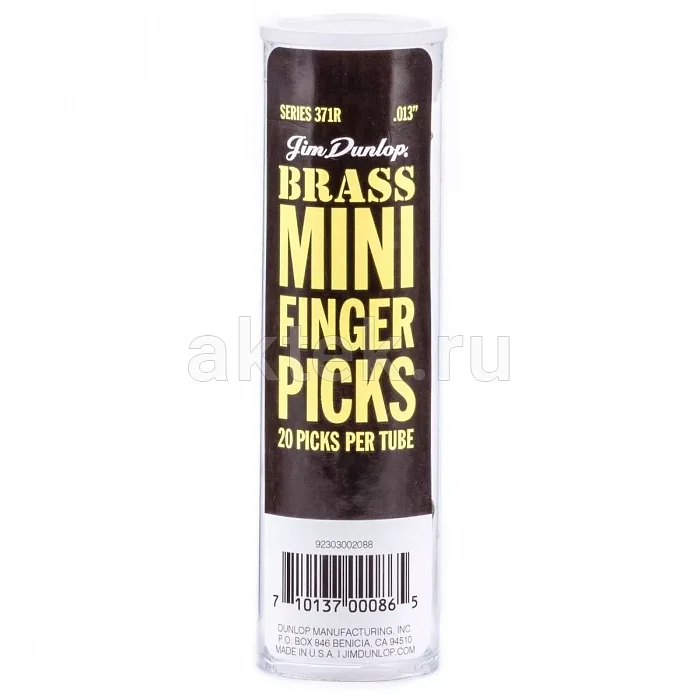 Dunlop 371R013 Brass Fingerpick Mini 20Pack медиатор-коготь, 0,13 мм