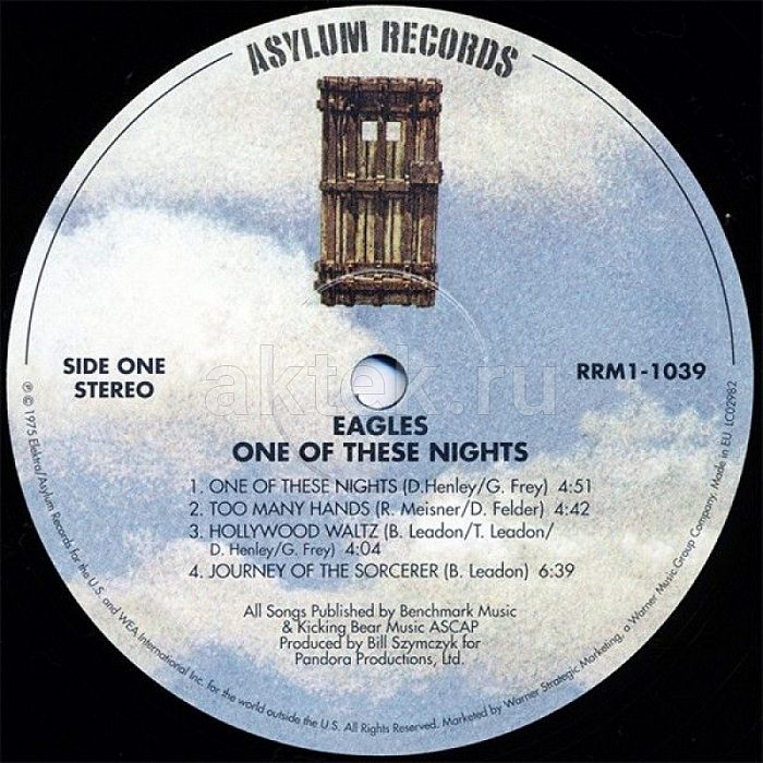 Виниловая пластинка EAGLES - ONE OF THESE NIGHTS BLACK VINYL 12" 3