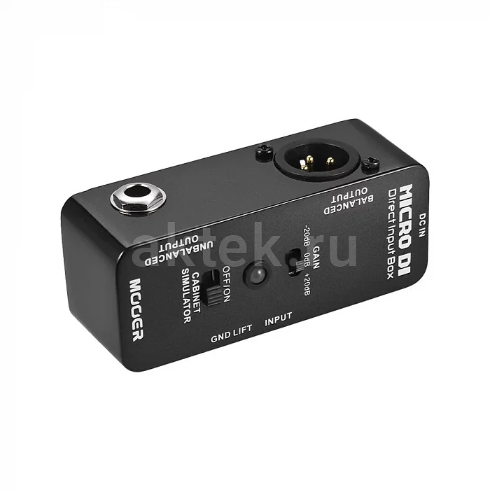 Mooer MICRO DI директ-бокс, ±20 дБ, Cab Sim, Ground Lift 4
