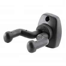 K&M 16250-000-55 короткий настенный держатель гитары, стальной, чёрный