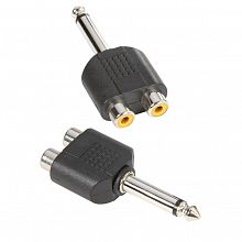 Adam Hall 7548 Black адаптер 2×RCA-F-mono–TS6.3-M