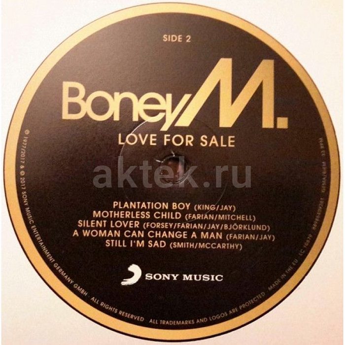 Виниловая пластинка BONEY M - LOVE FOR SALE 180 GRAM BLACK VINYL 12" 4