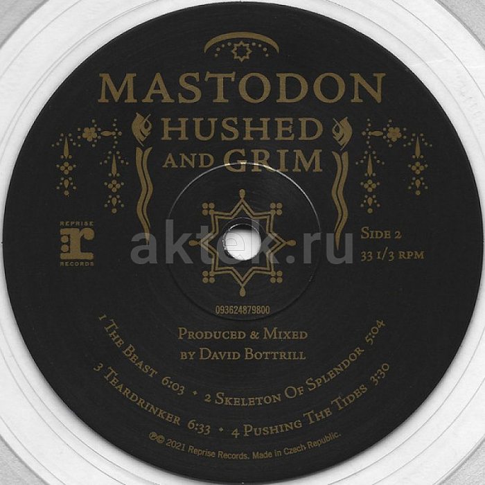 Виниловая пластинка MASTODON - HUSHED AND GRIM CLEAR VINYL 12" 2