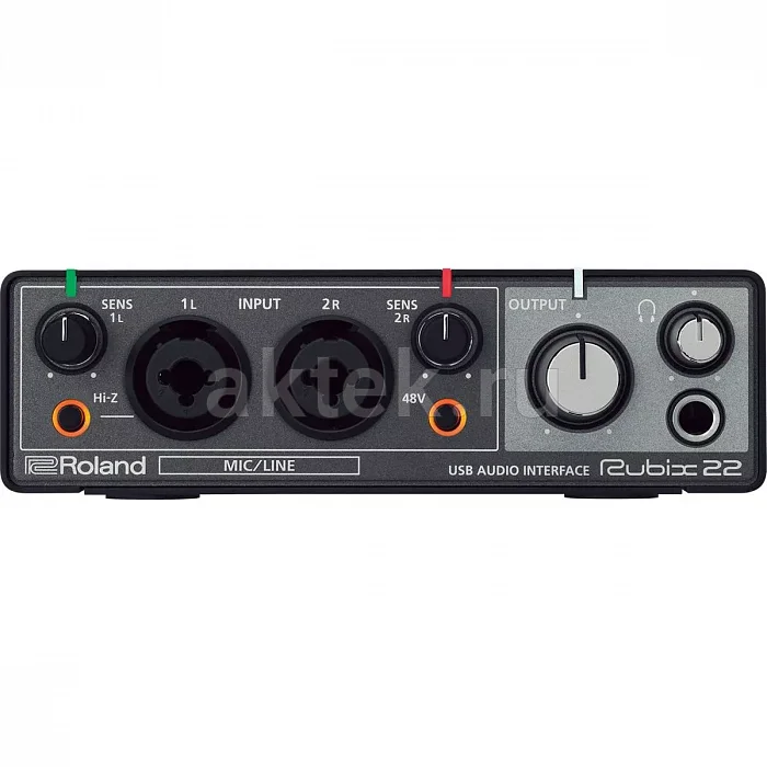 Roland Rubix22 USB-аудиоинтерфейс 24 бит/192 кГц, 2 входа, MIDI