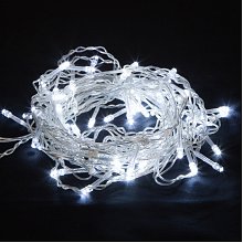 Гирлянда нить с эффектом мерцания (прозрачный провод) NEON-NIGHT 100x4 Вт LED 10м белый