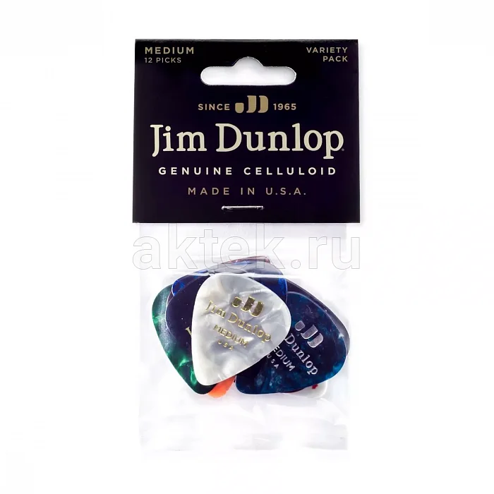 Dunlop PVP106 Variety Celluloid 12Pack набор медиаторов, средние, 12 шт