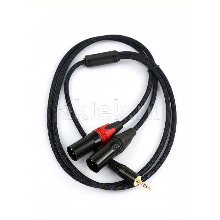 AuraSonics J35Y2XM-1-LONG аудио Y-кабель jack 3,5 -> 2 x XLR, 1 м 3