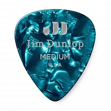 Dunlop 483P11MD Celluloid Turquoise Pearloid Medium медиаторы, целлулоид, 12 шт