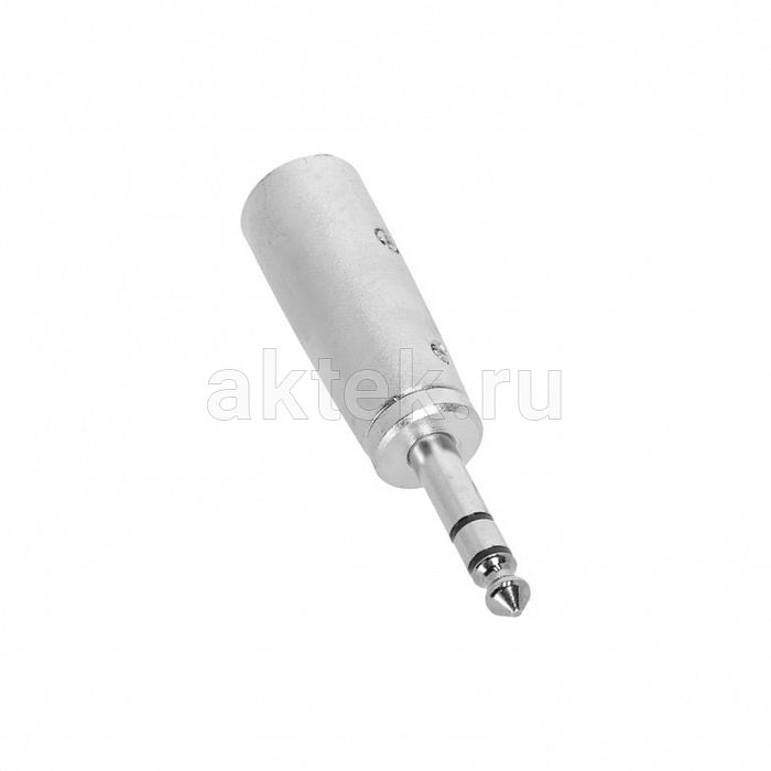 Adam Hall K4AJM3XM3 Silver адаптер TRS6.3-M-stereo–XLR-M 2