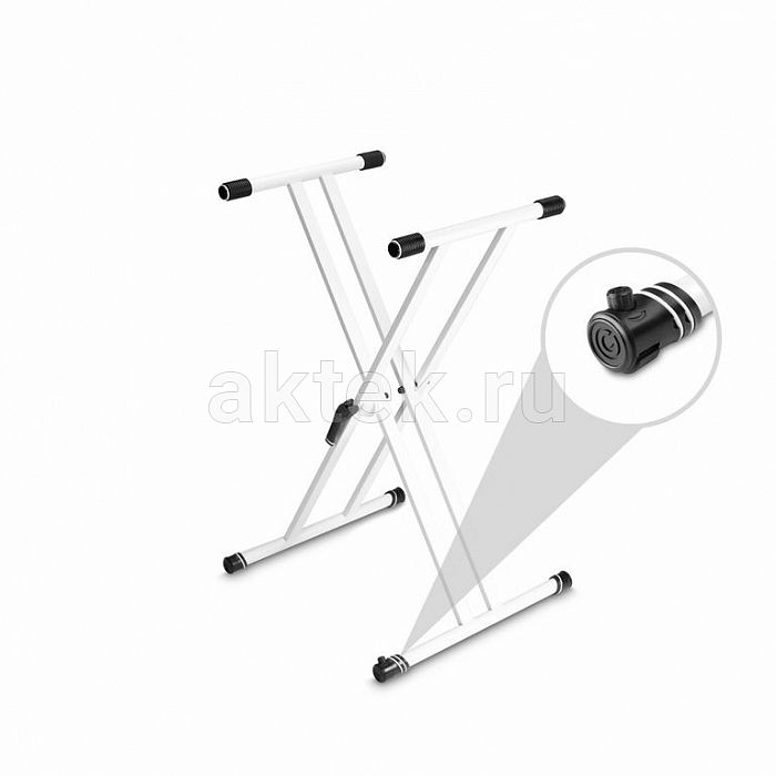 Gravity KSX 2 W White двойная X-стойка для клавишных 65кг 7
