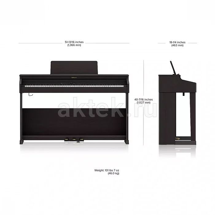 Roland RP701-CB цифровое пианино, 88 клавиш, 256 голосов, 324 тембра 8