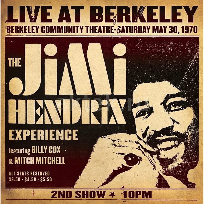 Виниловая пластинка THE JIMI HENDRIX EXPERIENCE - LIVE AT BERKELEY 180 GRAM BLACK VINYL 12"