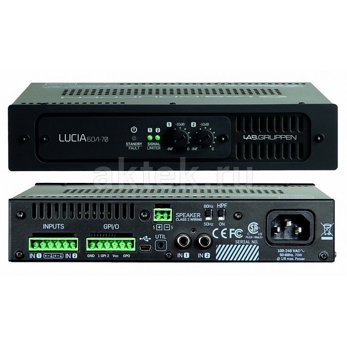 Lab.gruppen LUCIA 60/1-70 1-канальный компактный усилитель