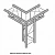 Dura Truss DT23-C34LD стыковочный узел для фермы, 90°