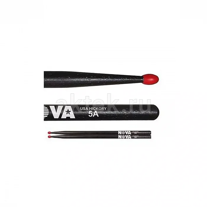 Vic Firth N5ANB чёрные барабанные палочки, орех, нейлоновый наконечник