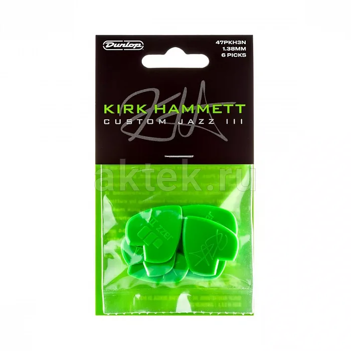 Dunlop 47PKH3N Kirk Hammett Jazz III медиаторы, 1,38 мм 4