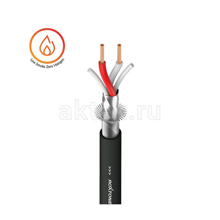 ROXTONE MC022L-LSZH/FRNC/100 микрофонный кабель в бухте, 100 м, 2×0,5 мм² 2