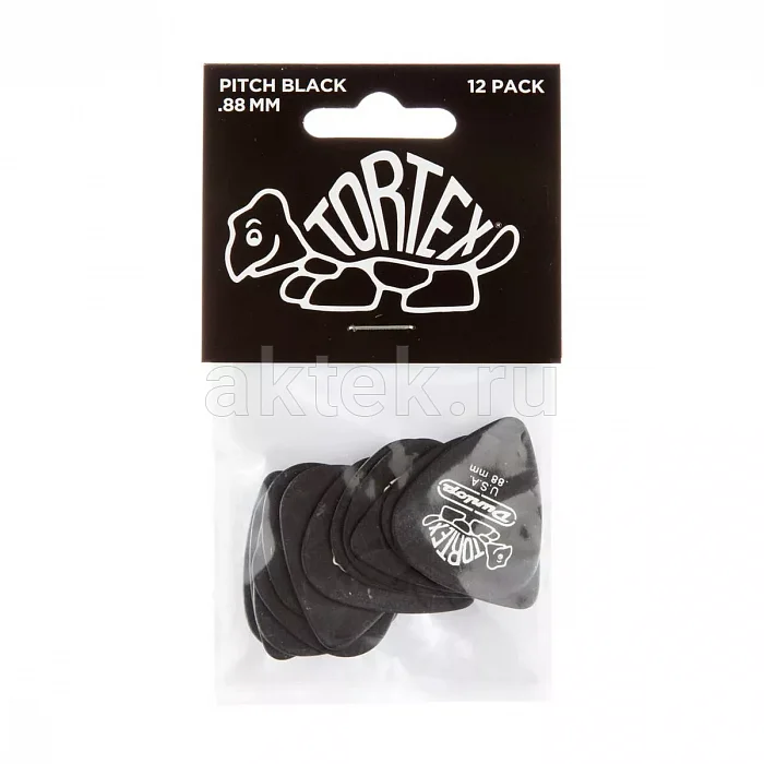 Dunlop 488P088 Tortex Pitch Black Standard медиаторы, 0,88 мм 4