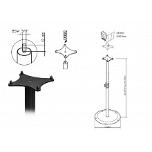 Genelec 8000-403 напольная стойка для мониторов 8010-8030, 8320-8330 2