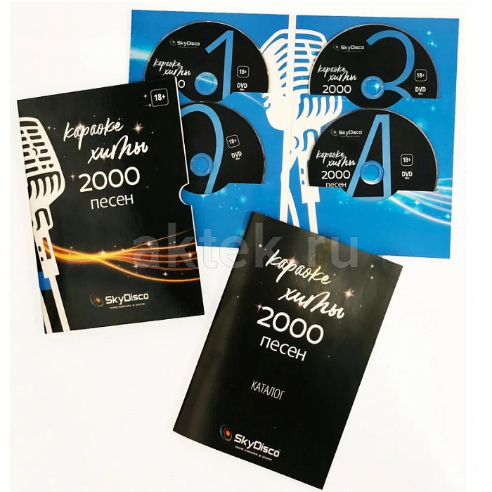 Комплект караоке для дома SkyDisco Karaoke Home Set Plus MIC-WL44: DVD-плеер с баллами, 4 микрофона, диск 2000 песен 4