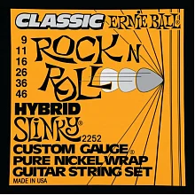 Ernie Ball 2252 струны для электрогитары, чистый никель, 9-46