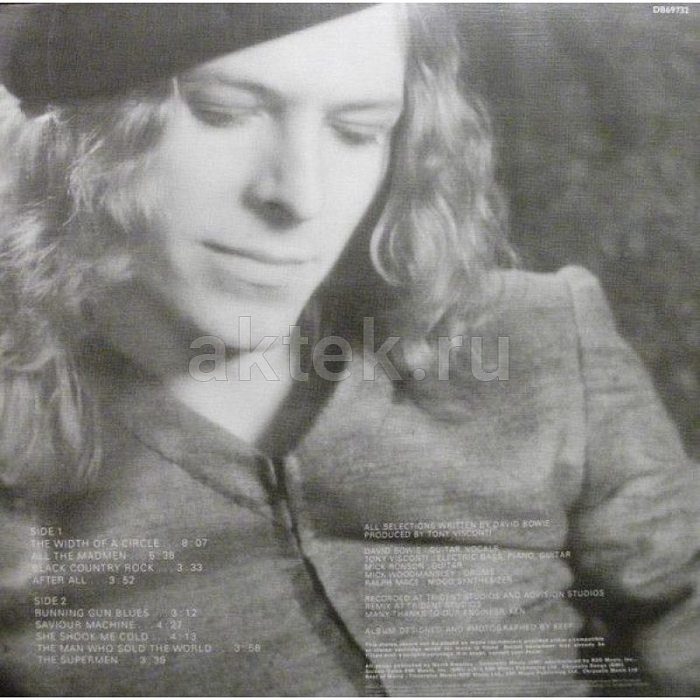 Виниловая пластинка DAVID BOWIE - THE MAN WHO SOLD THE WORLD 180 GRAM BLACK VINYL 12" 3
