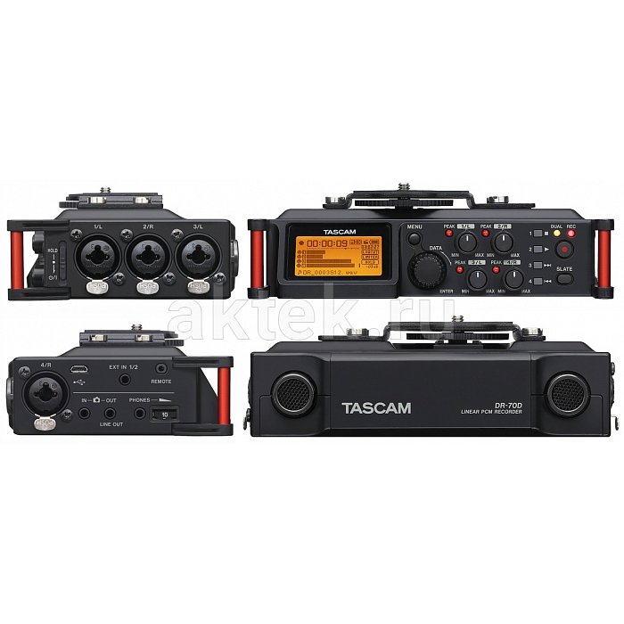 Tascam DR-70D 4 канальный портативный аудиорекордер для DSLR камер 2