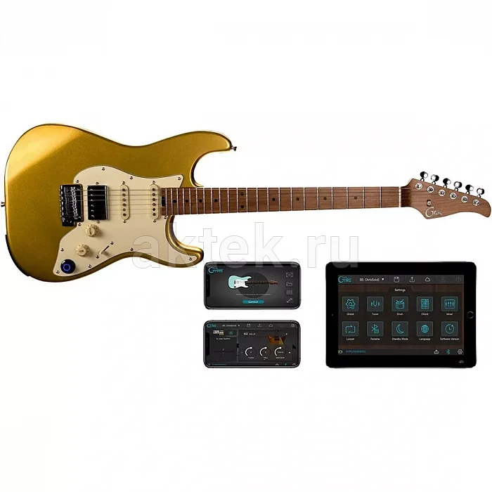 Mooer GTRS S801 электрогитара, золотистый, HSS, корпус из липы 4