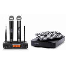 Караоке система для дома с микрофонами Studio Evolution EVOBOX black+MIC-WL28