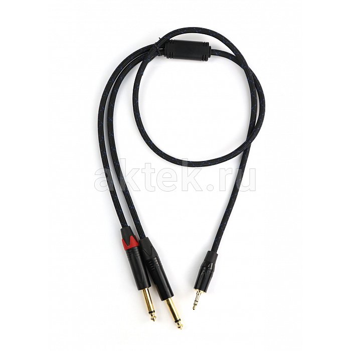 AuraSonics J35Y2J63-1 аудио Y-кабель jack 3,5 мм 2 x jack 6,35 мм 3