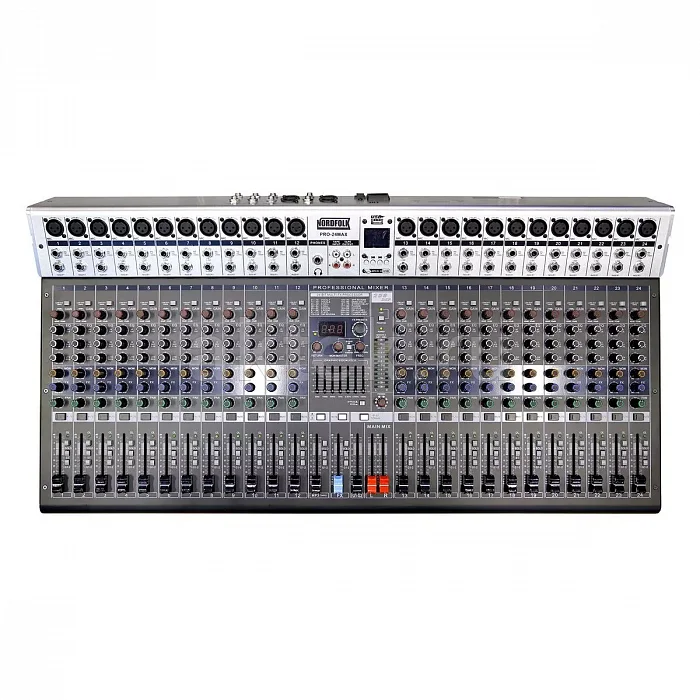 Nordfolk PRO-24MAX аналоговый микшер, 24 канала, 256 FX, MP3/USB