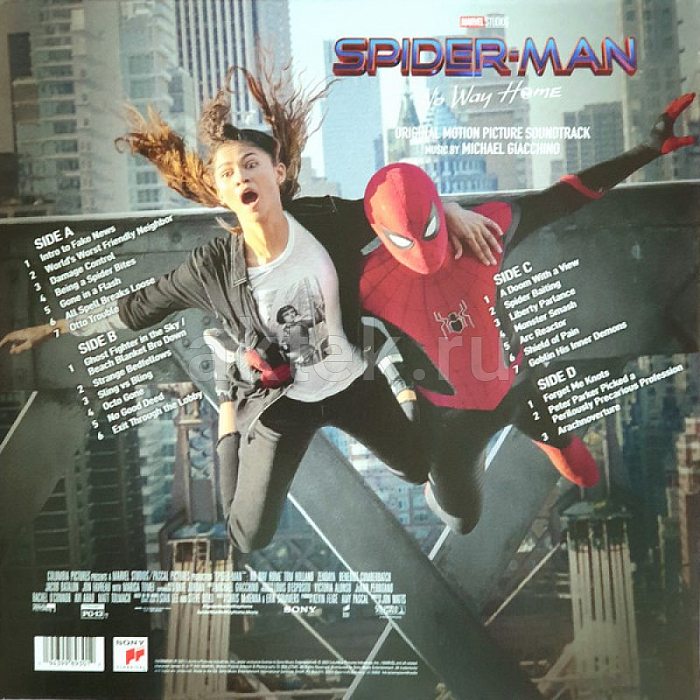 Виниловая пластинка MICHAEL GIACCHINO - OST SPIDER MAN: NO WAY HOME 180 GRAM BLACK VINYL 12" 2