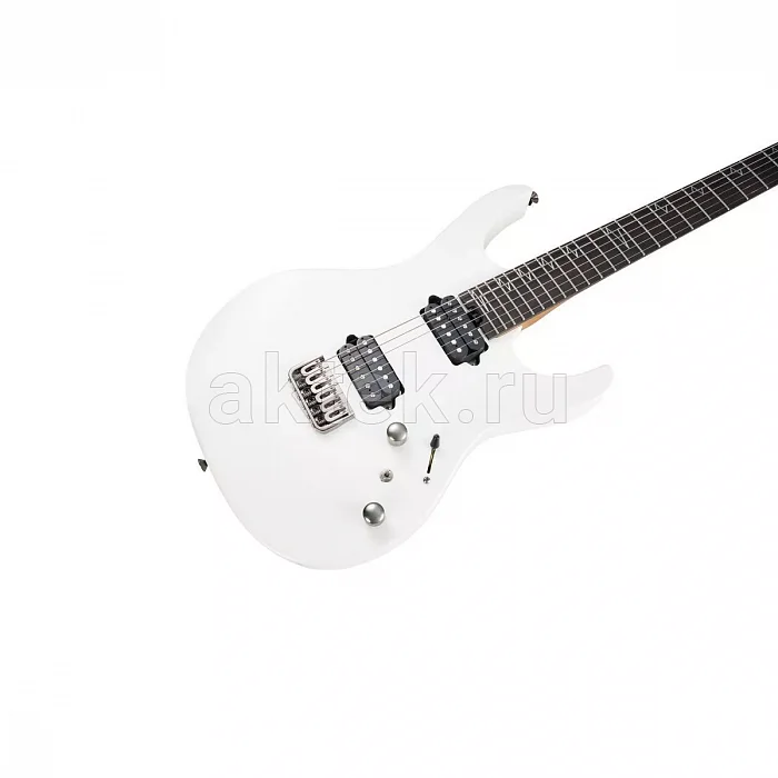 Mooer MMT100 Pearl электрогитара, белый, 24 лада, корпус из ольхи 3