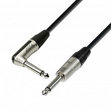 Adam Hall K4 IPR 0300 Black кабель TS6.3–TS6.3 прямой–угловой 3м