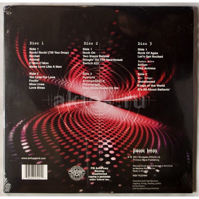 Виниловая пластинка DEF LEPPARD - MIRROR BALL 180 GRAM CLEAR VINYL 12" 2