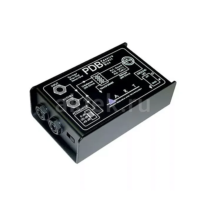 ART PDB пассивный директ-бокс Jack–XLR, аттенюатор, Ground Lift, металлический корпус 2